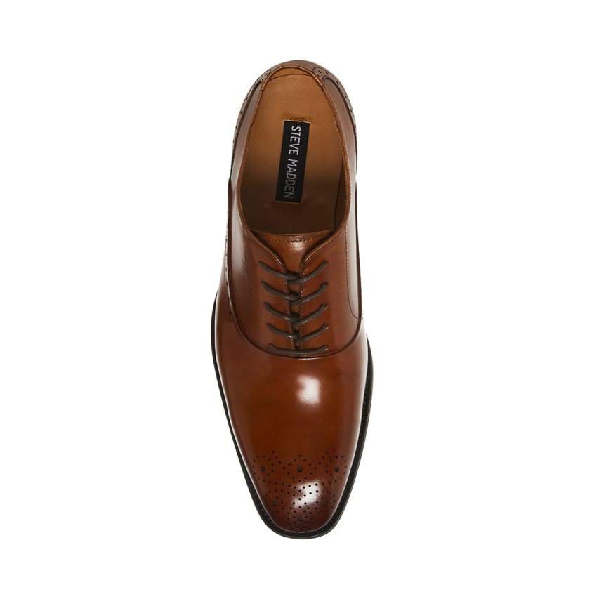 Zapatos Derby Steve Madden Zate Cuero Hombre Marrones | ES WX2896